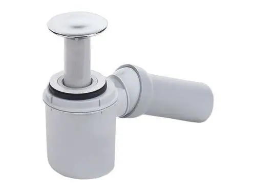 Dallmer Duschwannenablauf mit verchromter Haube und seitlichem Abfluss. Der Anschluss hat einen Durchmesser von 50 mm und ist in einem neutralen Design gehalten.