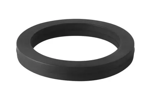 Schwarze Dichtung aus EPDM, ringförmig, zur Verwendung in installationsbezogenen Anwendungen, hergestellt von Geberit.