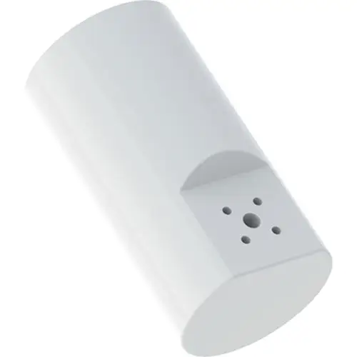 Weißes Produkt in zylindrischer Form mit einer flachen Seite und mehreren Bohrungen, geeignet für Geberit AquaClean-Systeme.