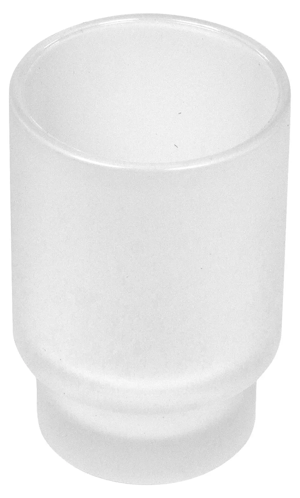 Klare, matte Glasoberfläche in zylindrischer Form. Produkt von Keuco, geeignet für Badezimmeranwendungen.