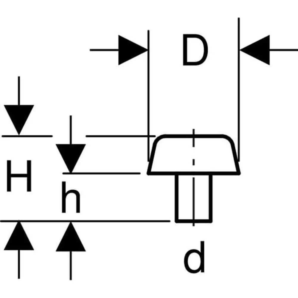 Verschlussrosette in schematischer Darstellung mit Abmessungen. Geberit-Produkt zur Abdichtung eines Waschbeckengeruchsverschlusses.