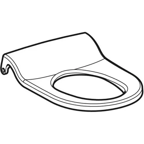 WC-Sitz von Geberit, gestaltet für das AquaClean Sela Modell, in einer schlichten weißen Ausführung mit einer abgerundeten Form.