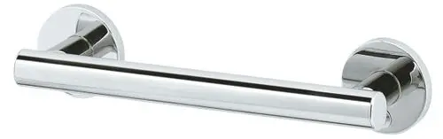 Verchromener Haltegriff von Keuco, an zwei runden Wandanker befestigt. Ideal für zusätzliche Stützfunktion in Badezimmern oder ähnlichen Räumen.