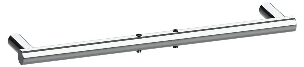 Wandstange aus verchromtem Metall, geeignet zur Unterstützung im Badezimmer, gestaltet von Keuco. Schlichtes Design mit runden Enden und Montagebohrungen.