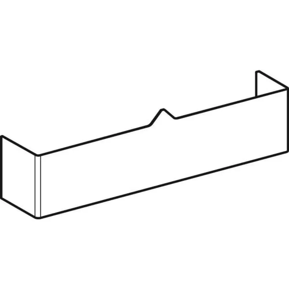 Geberit Abdeckung in mittelgrau, geeignet für Monolith Sanitärmodule, mit durchgehendem Design und einer mittigen Aussparung für einfaches Anbringen.