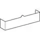 Geberit Abdeckung in mittelgrau, geeignet für Monolith Sanitärmodule, mit durchgehendem Design und einer mittigen Aussparung für einfaches Anbringen.
