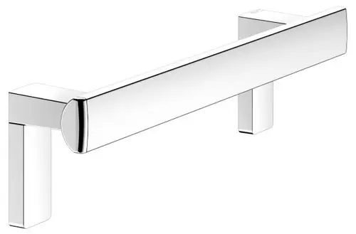 Haltegriff von Keuco in verchromter Ausführung, mit einem geraden, schmalen Design und zwei festen Wandbefestigungen.