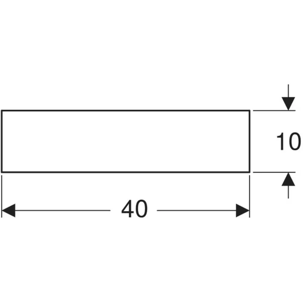 Geberit Dekorblende in rechteckiger Form, mit einer Breite von 40 cm und einer Höhe von 10 cm, für den Einsatz in einem tieferen Becken, Oberfläche matt/weiß.