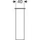 Geberit Produktillustration eines zylindrischen Elements mit einem oberen Durchmesser von 40 mm. Das Design ist funktional und dient als Verbindungskomponente.