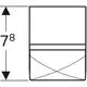 Geberit Steckdosenelement in anthrazit mit klarer, einfacher Linienführung. Das Produkt bietet eine integrierte Lösung für Wandsteckdosen.
