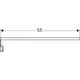 Geberit Lichtleiste für Innenschublade, dargestellt in technischer Skizze mit einer Länge von 55 cm und einer Anschlussstelle an einem Ende.
