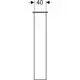 Geberit Fuß mit gerader Form, in schlichter Ausführung. Der Sockel hat eine Breite von 40 mm. Geeignet für verschiedene Anwendungen in der Sanitärtechnik.