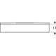 Geberit Wandablage in einfacher, schmaler Form. Die Darstellung zeigt ein flaches, rechteckiges Design mit einer Höhe von 11 cm.