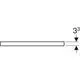 Geberit Produkt mit einer flachen, langen Form. Sichtbare Kante mit einer Höhe, die durch zwei Pfeile markiert ist. Keine spezifischen Maße oder Details erkennbar.