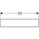 Geberit-Magnethalter, rechteckige Form ohne Beschriftung, auf weißem Hintergrund. Zeigt eine durchgehende, klare geometrische Linie.