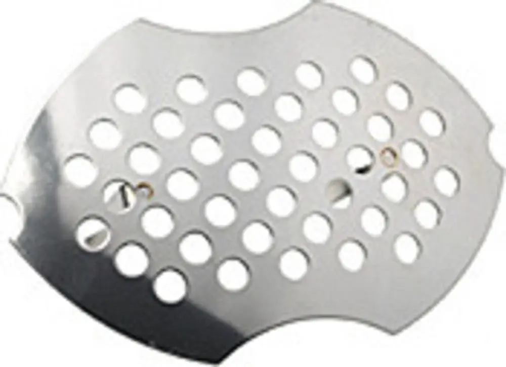 Edelstahl-Ablaufsieb mit mehreren Löchern, geeignet für Urinale. Produkt von Geberit, funktionell und langlebig. Ideal zur Verhinderung von Verstopfungen.
