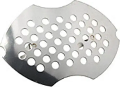 Edelstahl-Ablaufsieb mit mehreren Löchern, geeignet für Urinale. Produkt von Geberit, funktionell und langlebig. Ideal zur Verhinderung von Verstopfungen.