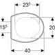 Weißer WC-Sitz mit ovaler Form, ausgestattet mit ES-Scharnieren. Zur Befestigung von oben und unten geeignet. Produkt von Geberit.
