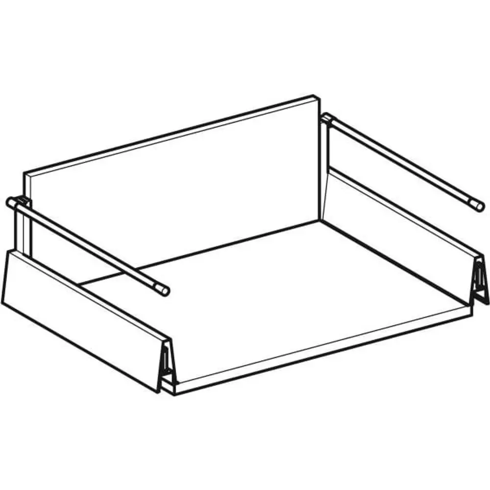 Geberit Schublade für Unterschrank, offenes Design mit zwei seitlichen Haltestangen, geeignet für die Integration in verschiedene Möbelkonzeptionen.