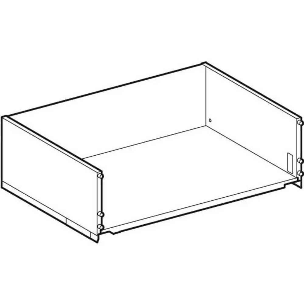 Geberit Schublade, rechteckige Konstruktion mit offenen Seiten und Rücken, geeignet für die Integration in ein Möbelstück oder Schrank.