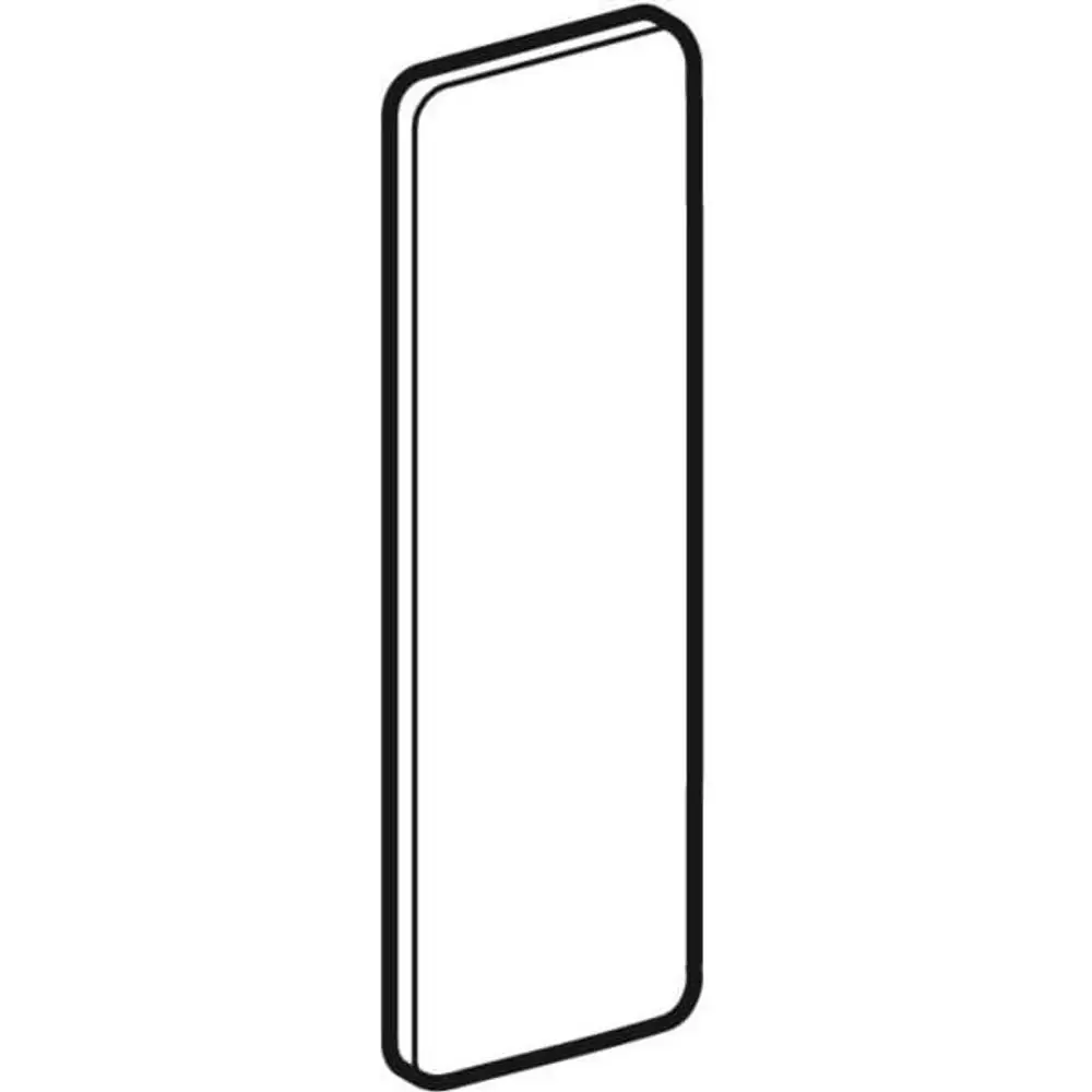 Deckkappe von Geberit, rechteckiger und flacher Aufbau, mit klaren Kanten, in neutralem Design für verschiedene Anwendungen.
