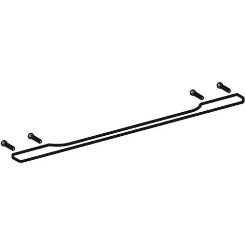 Geberit Schrankgriff in schwarz, langer, schmaler Metallgriff mit Befestigungsschrauben. Eignet sich für Schranktüren oder Möbel.
