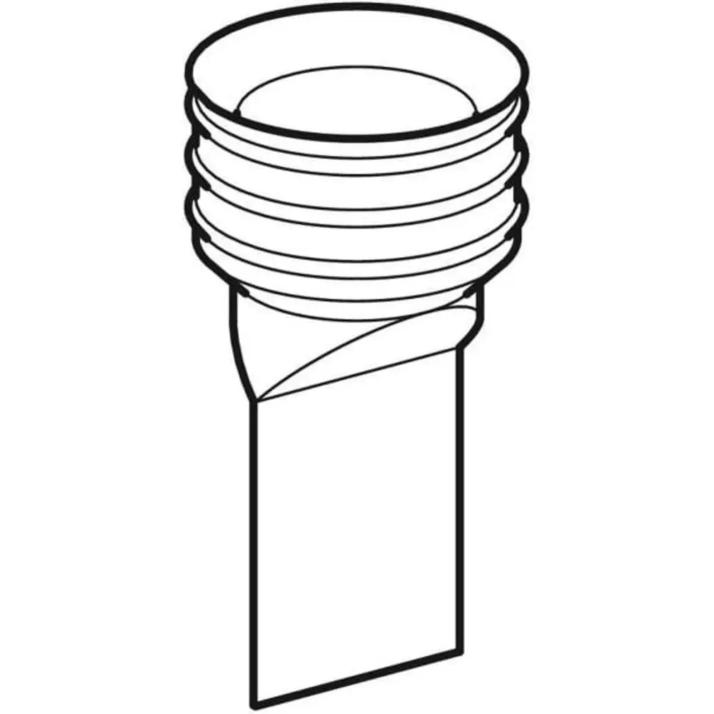 Geruchsverschluss von Geberit, konisch geformt, mit gewähltem Gewinde und Abflussöffnung, für die Verwendung in Hybriduren. Ideal zur Vermeidung von Geruchsbildung im Abfluss.