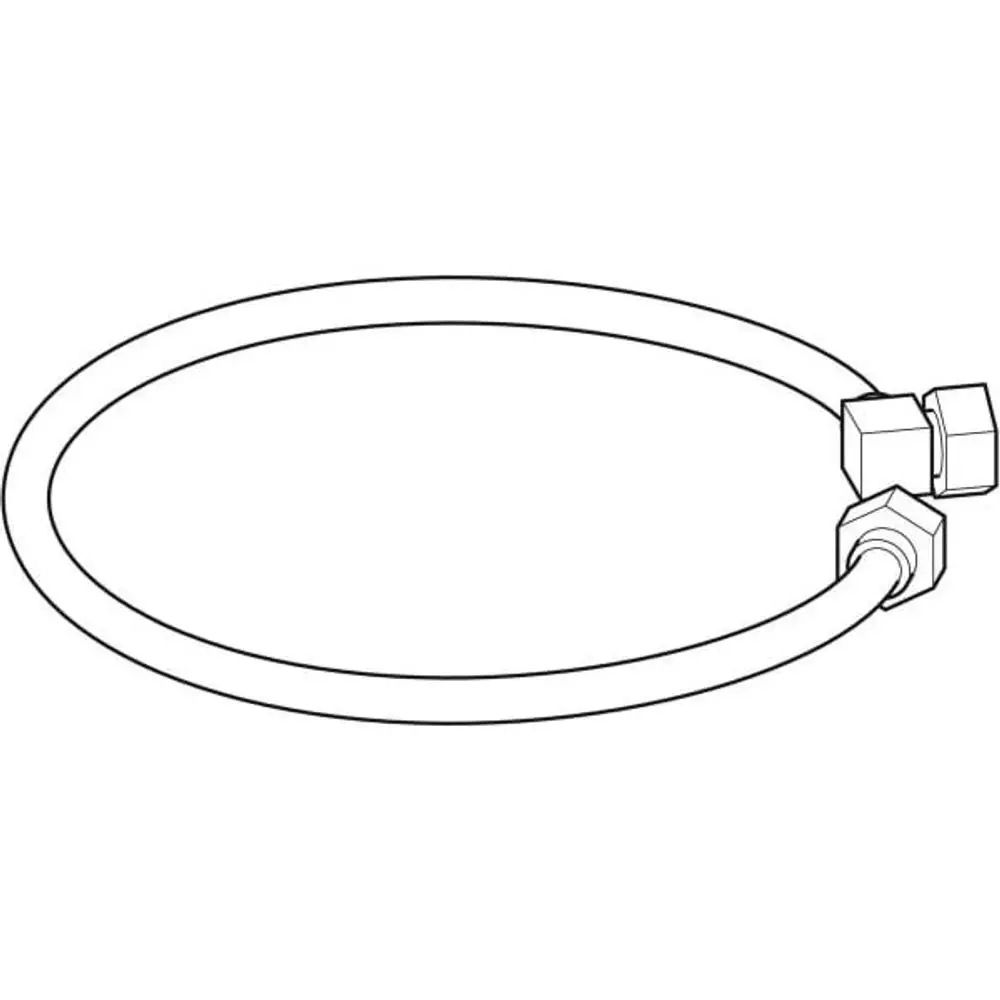 Geberit Panzerschlauch, flexibles Rohr mit zwei Anschlussstücken, geeignet für Urinalinstallationen.