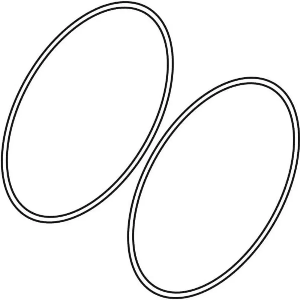O-Ringe in ovaler Form, zwei Stück, für Dichtungsanwendungen bei Ablaufdeckeln. Geeignet für Sanitärprodukte von Geberit.