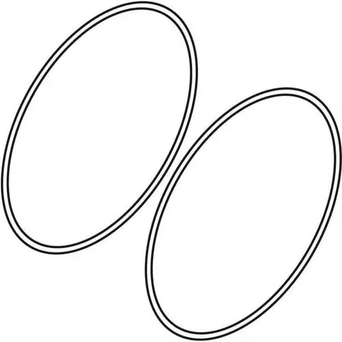 O-Ringe in ovaler Form, zwei Stück, für Dichtungsanwendungen bei Ablaufdeckeln. Geeignet für Sanitärprodukte von Geberit.