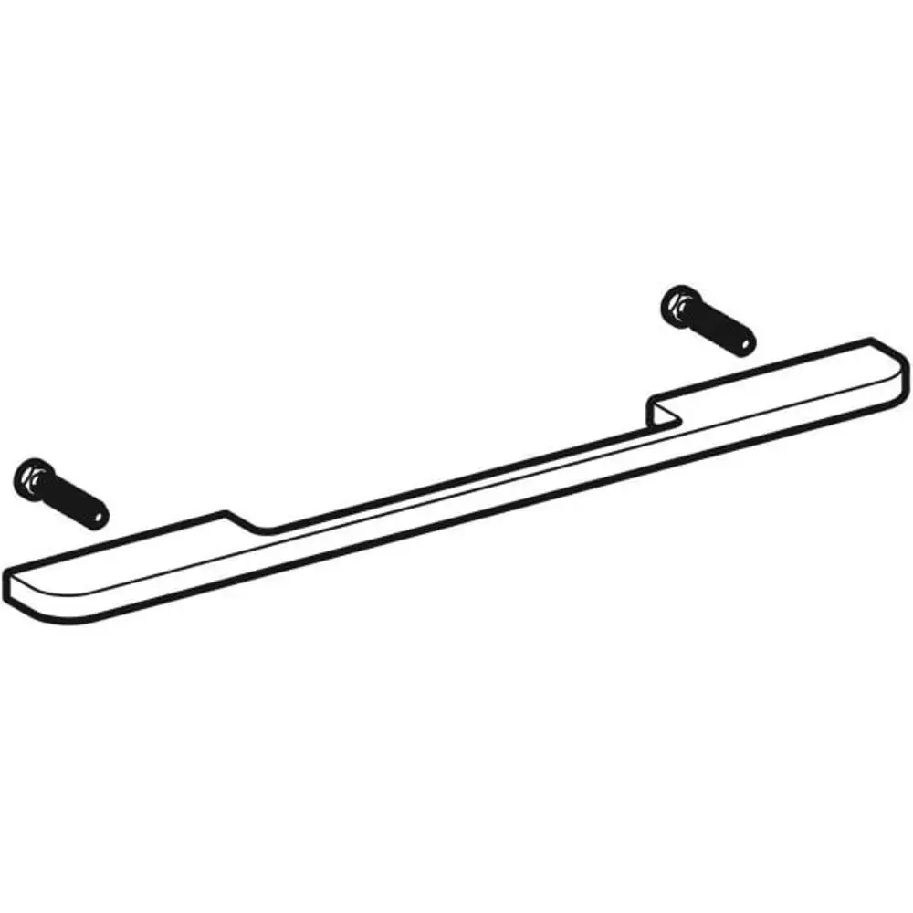 Geberit Griff für Unterbau, in einer schlanken Form mit zwei Befestigungsschrauben, die seitlich positioniert sind. Eignet sich für verschiedene Installationsanwendungen.