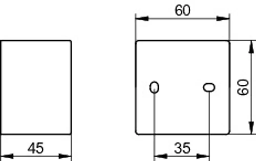 Keuco Wandbrausehalter mit rechteckiger Form, zwei Befestigungslöchern und neutraler Oberfläche, geeignet für die Montage in Badezimmern.