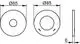 Produktzeichnung: KEUCO Edition 400 Rosetten-Set, passend zu 51516, Durchmesser 85 mm, rund, verchromt, Artikelnummer 51516010091, Dicke 6 mm.