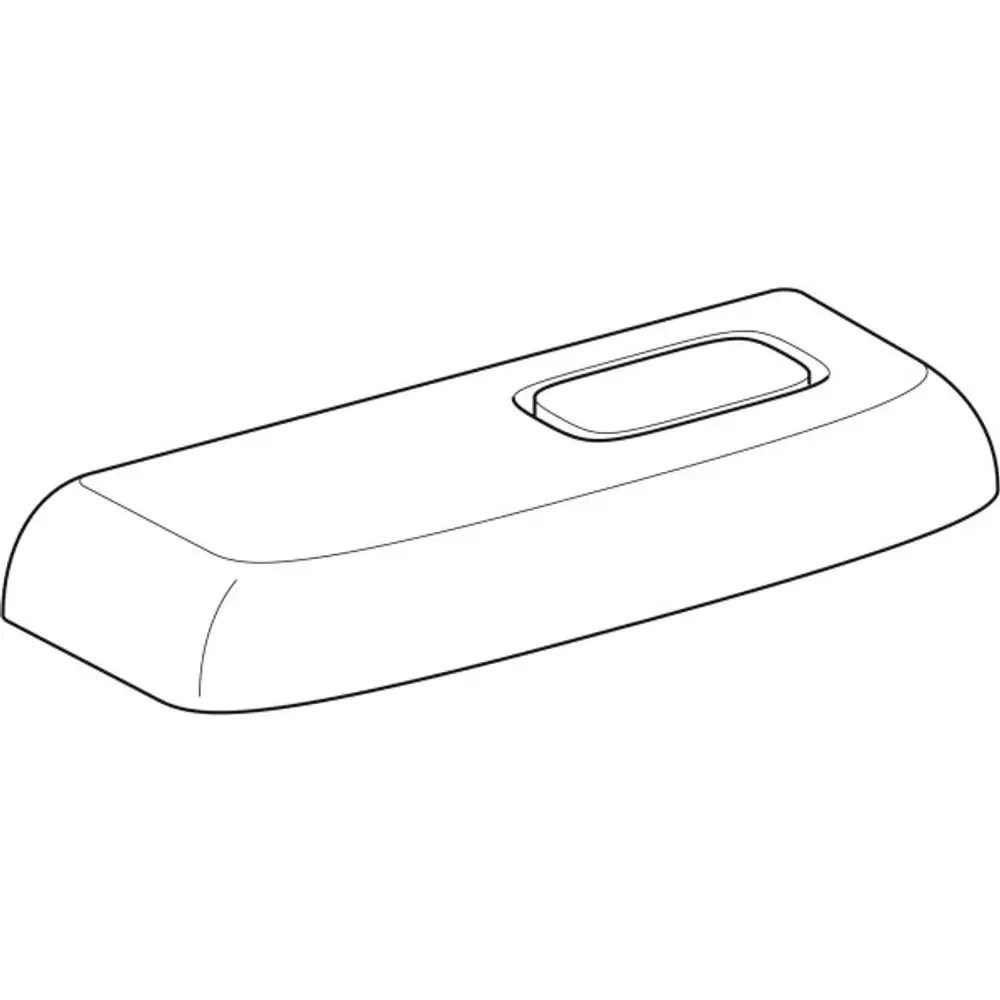 Geberit Spülkastendeckel, rechteckige Form mit Aussparung, ohne erkennbare Maße oder spezifische Produktdetails.
