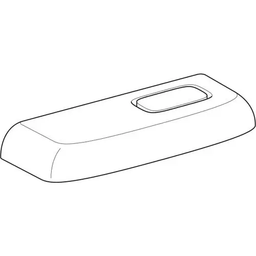 Geberit Spülkastendeckel, rechteckige Form mit Aussparung, ohne erkennbare Maße oder spezifische Produktdetails.