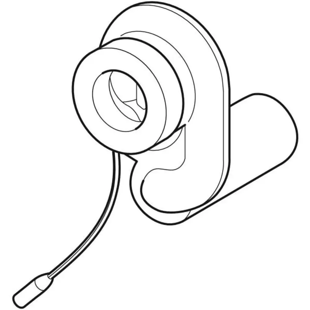 Geberit Absaugeformstück mit integriertem Anschluss, geeignet zur Urinalsteuerung, verfügt über ein Kabel zur elektrischen Verbindung.