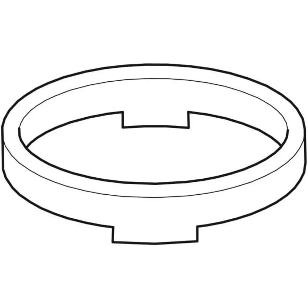 Temperaturbegrenzungsring von Geberit, kreisförmig mit praktischem Design, geeignet für eine Waschtischarmatur. Ideal zur Nutzung im Badezimmer.