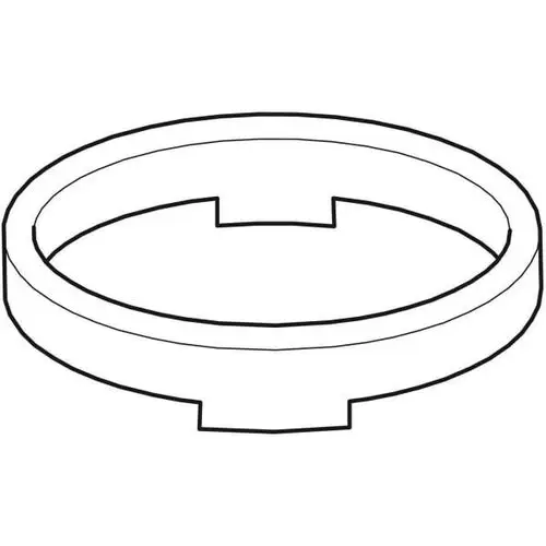 Temperaturbegrenzungsring von Geberit, kreisförmig mit praktischem Design, geeignet für eine Waschtischarmatur. Ideal zur Nutzung im Badezimmer.