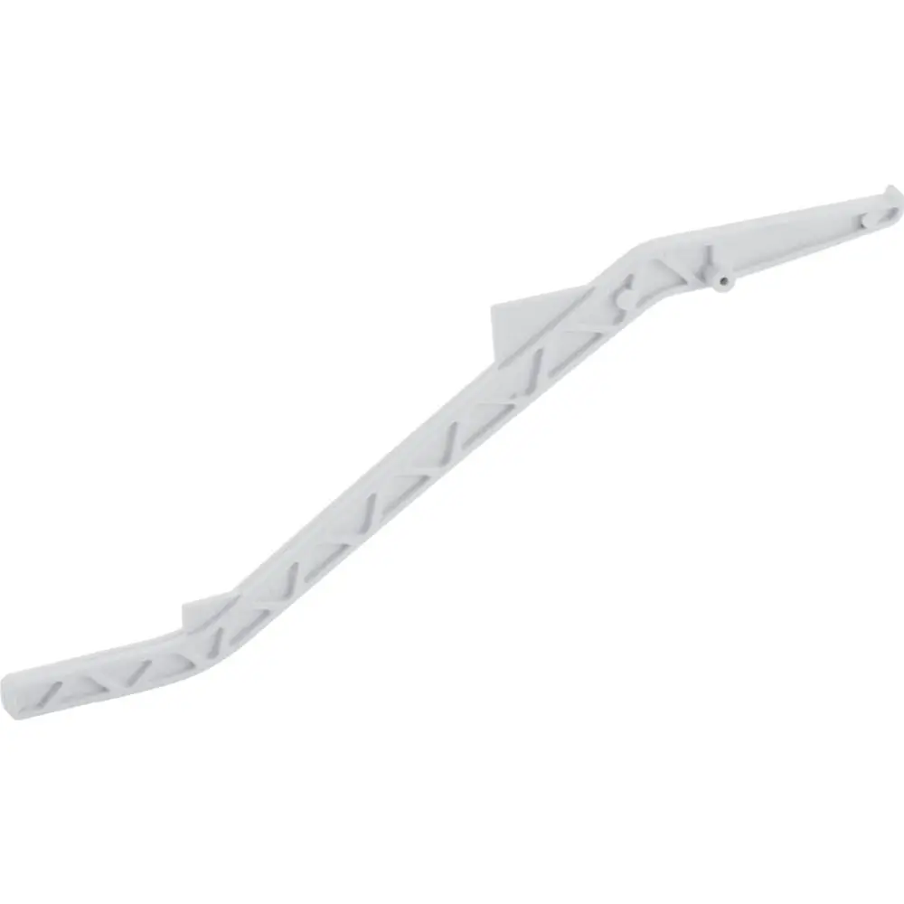 Weißer Kunststoffhebel mit ergonomischer Form, geeignet für Geberit-Spülkästen, zur Betätigung des Spülmechanismus.