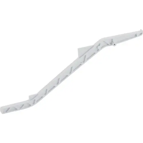 Weißer Kunststoffhebel mit ergonomischer Form, geeignet für Geberit-Spülkästen, zur Betätigung des Spülmechanismus.