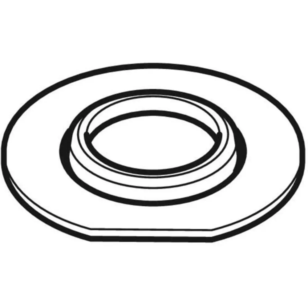 Geberit Profildichtung, rund mit erhöhter Mitte, gezeichnet in einem klaren Linienstil. Ideal für Dichtungsanwendungen in verschiedenen Systemen.