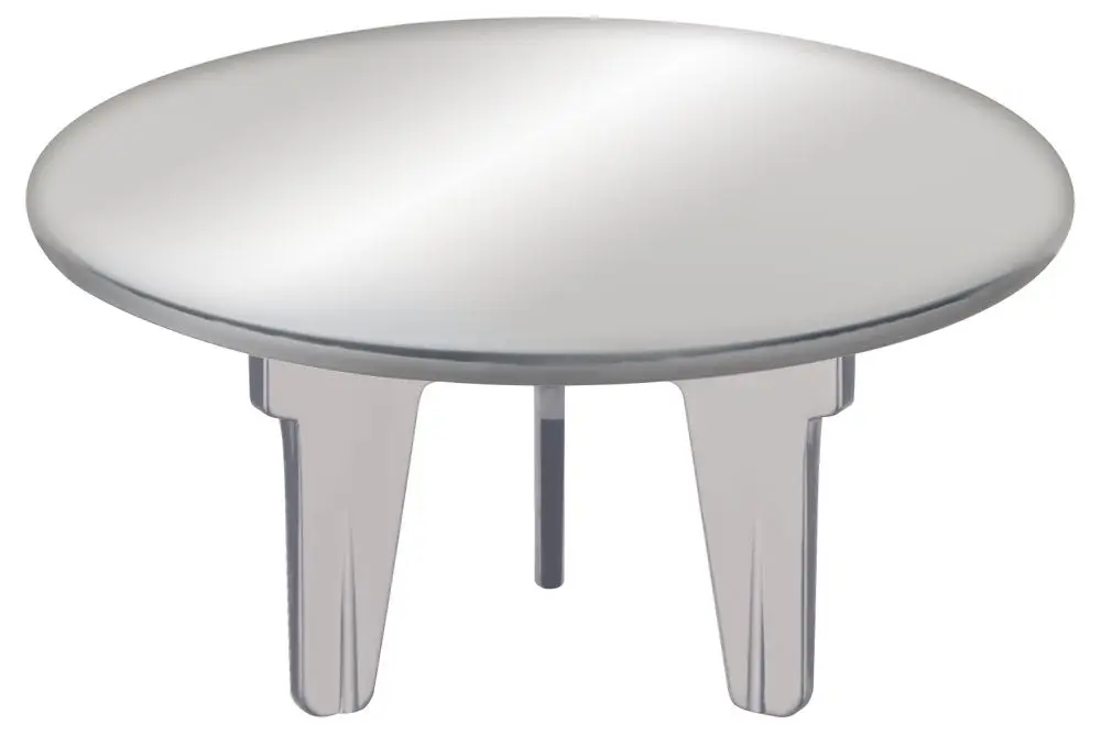 Haube aus Aluminium mit glatter Oberfläche für ein Schaftventil. Produkt von Keuco, geeignet zur Abdeckung und Gestaltung von Armaturen.