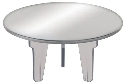 Haube aus Aluminium mit glatter Oberfläche für ein Schaftventil. Produkt von Keuco, geeignet zur Abdeckung und Gestaltung von Armaturen.