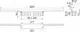 Dallmer Duschrinne mit rechteckiger Form, seitlichen Abläufen und Rillenstruktur. Abmessungen und Details sind im technischen Diagramm dargestellt.