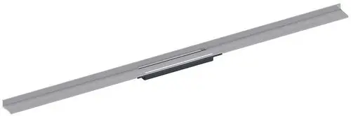 Edelstahl Duschrinne von Dallmer, flach und schmal, ideal für den Einbau in Dusche oder Bad, mit durchgehender Linie ohne sichtbare Befestigungen.