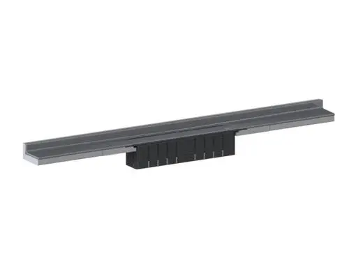 Dallmer Duschrinne aus Edelstahl mit flacher, gerader Form und durchgehender Rinne zur Wasserableitung. Oberfläche in mattem Finish, ohne erkennbare Maße im Bild.