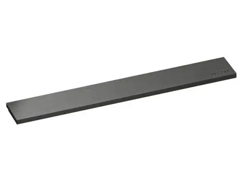 Schwarze, matte Abdeckung von Dallmer mit einem flachen, rechteckigen Design. Geeignet für verschiedene Anwendungen im Badezimmer oder Wohnbereich.