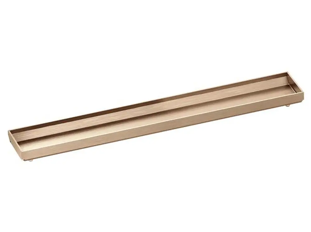 Dallmer Abdeckung in schmalem, rechteckigem Design mit mattem Finish. Ideal zur Verwendung in modernen Bad- oder Sanitärbereichen.