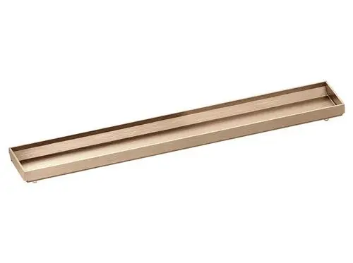 Dallmer Abdeckung in schmalem, rechteckigem Design mit mattem Finish. Ideal zur Verwendung in modernen Bad- oder Sanitärbereichen.