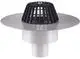 Dallmer-Dachablauf-62-H-beheizt-DN-100-m-breitem-Flansch-Laubfangkorb-aus-PVC-623164